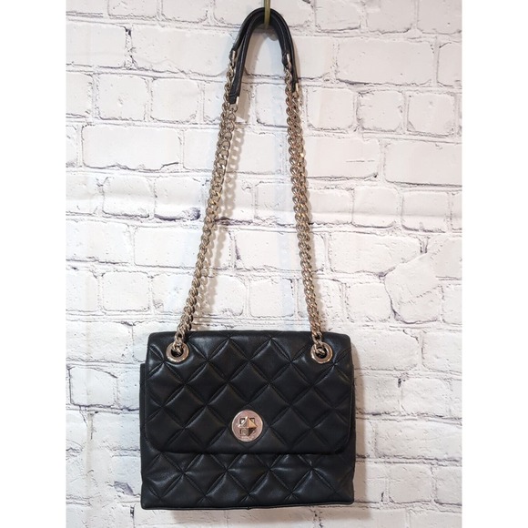 Kate Spade Natalia Convertible Black Shoulder Crossbody Bag Quilted - Picture 1 of 16